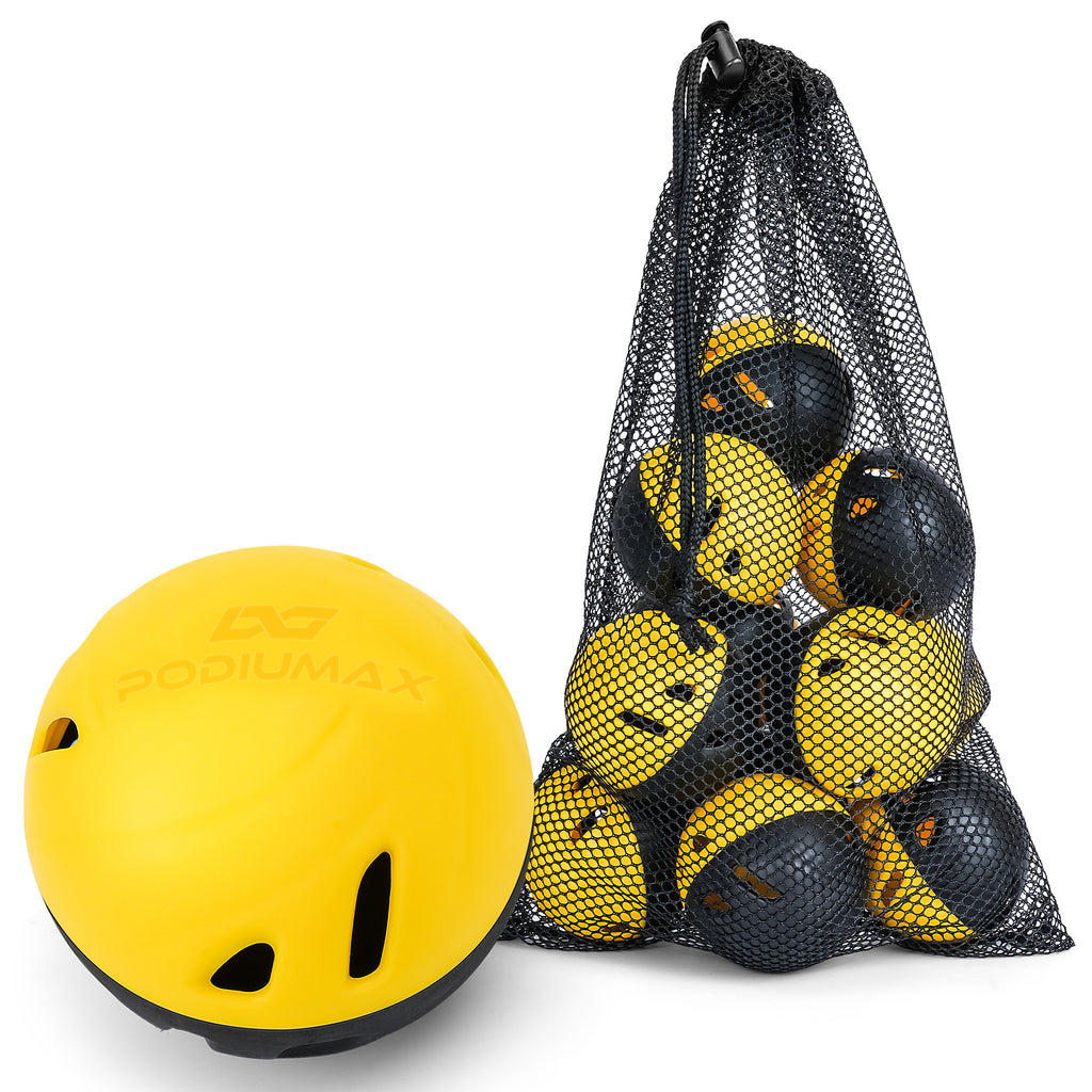 Panceuse de balles de baseball, lot de 12 jaunes fossettes 9 Panceuse de balles de baseball, lot de 12 jaunes fossettes 9