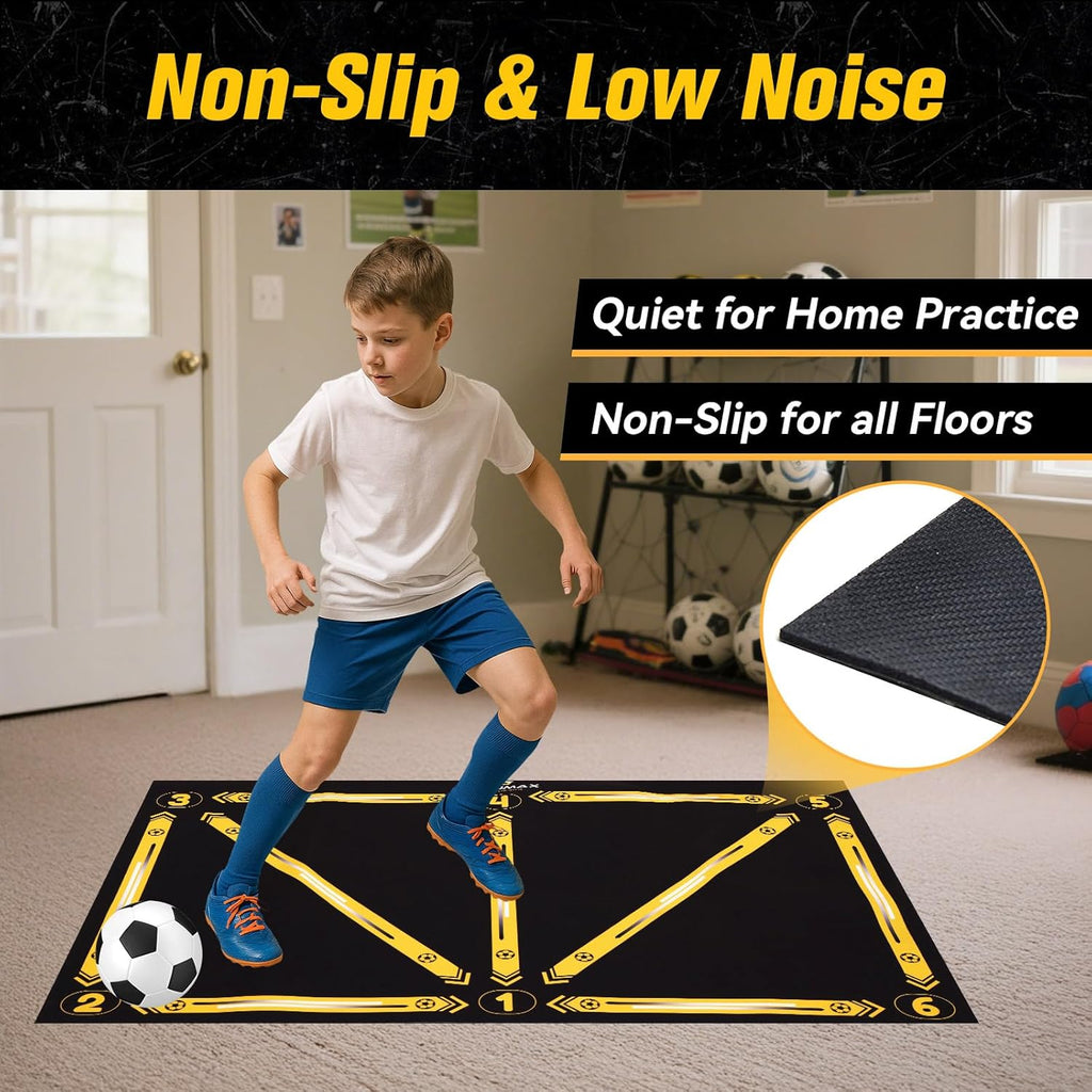 PodiuMax Soccer Training Mat, Football Training Mat with 1 Kick