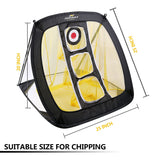 Square Pop Up Golf Chipping Net, Indoor/Outdoor Golf Net for Accuracy and Swing Practice