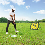 Square Pop Up Golf Chipping Net, Indoor/Outdoor Golf Net for Accuracy and Swing Practice