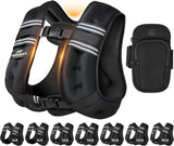 PodiuMax Weighted Vest for Women, 6lb/8lb/12lb/16lb/20lb/25lb/30lb with Adjustable Straps&Phone Bag, Snug Fit, Womens Weighted Vest for Walking, Strength Training, Running, Muscle Building,Weight Loss