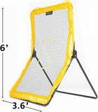 Lacrosse Rebounder Net 6ft x 4ft Pitchback Baseball Softball Practice Net with Carrying Bag