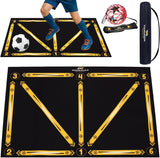 PodiuMax Soccer Training Mat, Football Training Mat with 1 Kick Back Trainer for Kids, Non-Slip Silent for Dribbling, Footwork, Agility, Soccer Training Equipment Indoor Outdoor