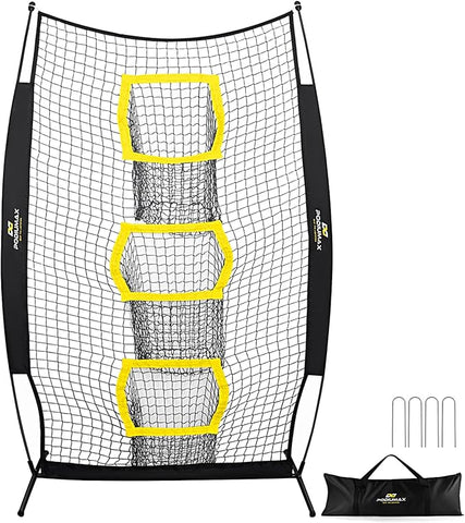 8 x 4ft Football Throwing Net with Carry Bag and Ground Stakes