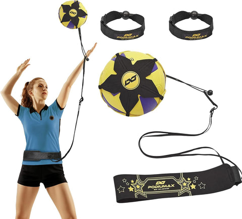 PodiuMax Solo Volleyball Training Equipment Aid, Improve Serving, Setting & Spiking Skills, for Beginners and Pro