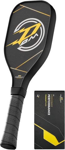 PodiuMax T700 Carbon Fiber Pickleball Training Paddle, 5.9" Elongated Handle & 16mm Sweet Spot Hexa Polymer Core, Practice Paddle for Control/Accuracy, Pickleball Racket for All Players(15" x 5.1")