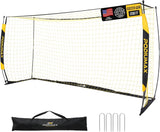 PodiuMax Soccer Goal, 12X6FT Soccer Goals for Backyard Training, Upgraded Collapsible Metal Base, Portable Soccer Goal for Indoor Outdoor, Easy Set Up Soccer Net with 1 Carry Bag & 4 Ground Stakes