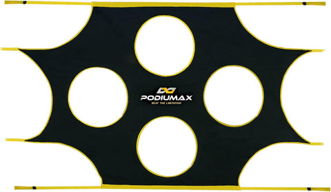 PodiuMax Soccer Net, 8 x 5ft Soccer Goal Target with 10 Scoring Zones, Soccer Goals for Backyard