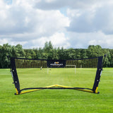 PodiuMax Upgraded Solo Soccer Rebounder Net, Improve Your Ground Passing Skills, Easy to Assemble and Disassemble, Comes with Bag and Stake