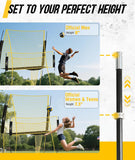 PodiuMax Volleyball Training Equipment, Volleyball Practice Net 2 Official Adjustable Heights, Volleyball Training Net for Serving Setting Spiking, Volley Ball Net for Backyard & Beach