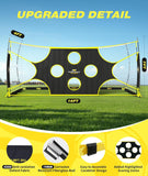 PodiuMax 16X7 FT Soccer Goal Target Net with 10 Highlighted Scoring Zones, Portable Soccer Field Equipment, Backyard Shooting Training Football Goal Net