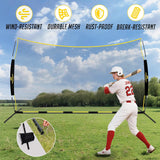 PodiuMax 16x10FT Barricade Backstop Net, All Ball Sports Barrier With Heavy-duty Steel Frame,Protective Net for Baseball, Lacrosse, Soccer, Basketball&More, Soccer Lacrosse Net for Backyard Park Field