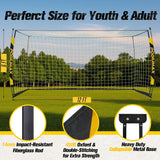 PodiuMax Soccer Goal, 12X6FT Soccer Goals for Backyard Training, Upgraded Collapsible Metal Base, Portable Soccer Goal for Indoor Outdoor, Easy Set Up Soccer Net with 1 Carry Bag & 4 Ground Stakes