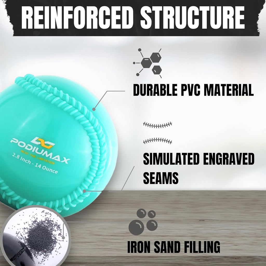 Weighted Basbealls PodiuMax Plyometric Weighted Baseballs 6 Pack, 32, 21, 14, 7, 5, and 3 ...