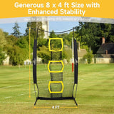 8 x 4ft Football Throwing Net with Carry Bag and Ground Stakes