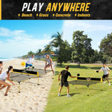 PodiuMax Outdoor Family Game Table Tennis Table, Portable Ping Pong/Pickleball/Volleyball Sport Net, Outdoor Game Set for Adults and Family, Ping Pong Tables for Backyard & Beach & Park