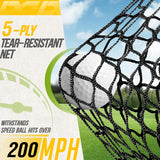 10x7ft Golf Hitting Net, Softball Practice with Carrying Bag