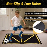 PodiuMax Soccer Training Mat, Football Training Mat with 1 Kick Back Trainer for Kids, Non-Slip Silent for Dribbling, Footwork, Agility, Soccer Training Equipment Indoor Outdoor