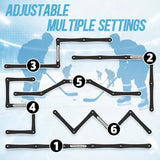 PodiuMax Hockey Stickhandling Trainer 5-Section, Portable Training Equipment and 1 Puck, for Stick Speed and Puck Control, Solid Hockey Training Aids with Adjustable Joints, Suitable for On & Off Ice