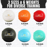 PodiuMax Plyometric Weighted Baseballs 6 Pack, 32, 21, 14, 7, 5, and 3.5oz Plyo Balls, Weighted Baseballs for Hitting & Pitching, Softball & Baseball Training