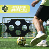 PodiuMax Soccer Net, 8 x 5ft Soccer Goal Target with 10 Scoring Zones, Soccer Goals for Backyard
