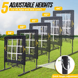 PodiuMax Baseball Pitching Net, 9 Hole Pitching Net with Strike Zone, 5 Adjustable Heights Baseball Throwing Net for All Ages, Heavey Duty Solo Trainer with Carry Bag for Backyard Practice