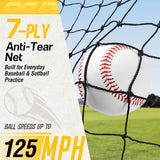 PodiuMax Baseball Softball Pitching Screen, 7x7FT Pitcher Protection Net with Upgrade Frame, Baseball Batting Pitching Net for Backyard Field Outdoor, Line Drive Protective L-Screen with Carry Bag