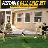 PodiuMax Outdoor Family Game Table Tennis Table, Portable Ping Pong/Pickleball/Volleyball Sport Net, Outdoor Game Set for Adults and Family, Ping Pong Tables for Backyard & Beach & Park