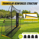 10x7ft Golf Hitting Net, Softball Practice with Carrying Bag