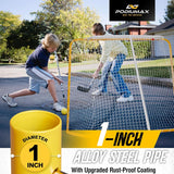 PodiuMax 54"x44" Youth Steel Street Hockey Goal, Indoor Outdoor Hockey Net for All Players, Portable Training Equipment, Youth Roller Hockey Goals with 2 Targets for Backyard Park Garage