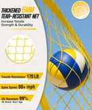 PodiuMax Volleyball Training Equipment, Volleyball Practice Net 2 Official Adjustable Heights, Volleyball Training Net for Serving Setting Spiking, Volley Ball Net for Backyard & Beach