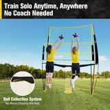 PodiuMax Volleyball Practice Net, 11x8FT Volleyball Training Equipment Easily Adjustable Height, Training Net for Serving Setting Spiking, Volley Ball Net for Backyard Indoor Outdoor