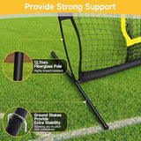 8 x 4ft Football Throwing Net with Carry Bag and Ground Stakes