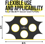 PodiuMax Soccer Net, 8 x 5ft Soccer Goal Target with 10 Scoring Zones, Soccer Goals for Backyard