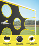 PodiuMax Soccer Goal Target Net with 10 Scoring Zones, 16x7 FT Adjustable Soccer Training Aide, Practice Shooting and Passing Accuracy, Portable Football Accessories