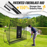 10x7ft Golf Hitting Net, Softball Practice with Carrying Bag