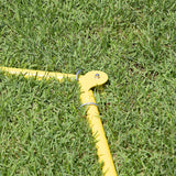 PodiuMax Upgraded Solo Soccer Rebounder Net, Improve Your Ground Passing Skills, Easy to Assemble and Disassemble, Comes with Bag and Stake