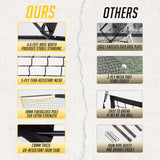 PodiuMax 16x10FT Barricade Backstop Net, All Ball Sports Barrier With Heavy-duty Steel Frame,Protective Net for Baseball, Lacrosse, Soccer, Basketball&More, Soccer Lacrosse Net for Backyard Park Field