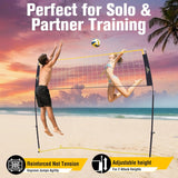 PodiuMax Volleyball Practice Net, 11x8FT Volleyball Training Equipment Easily Adjustable Height, Training Net for Serving Setting Spiking, Volley Ball Net for Backyard Indoor Outdoor