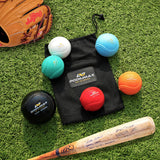PodiuMax Plyometric Weighted Baseballs 6 Pack, 32, 21, 14, 7, 5, and 3.5oz Plyo Balls, Weighted Baseballs for Hitting & Pitching, Softball & Baseball Training