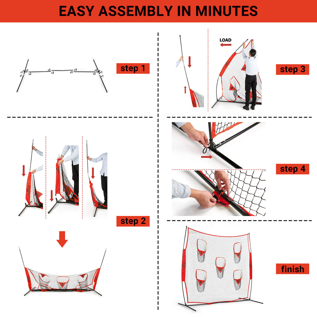 PodiuMax 8 x 8ft Football Trainer Throwing Net