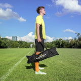 PodiuMax Upgraded Solo Soccer Rebounder Net, Improve Your Ground Passing Skills, Easy to Assemble and Disassemble, Comes with Bag and Stake