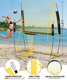 PodiuMax Volleyball Training Equipment, Volleyball Practice Net 2 Official Adjustable Heights, Volleyball Training Net for Serving Setting Spiking, Volley Ball Net for Backyard & Beach