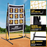 PodiuMax Baseball & Softball Pitching Net, 9 Hole Target Net with Strike Zone, Large Ball Collection System, Solo Practice for Backyard Park Field, Portable Baseball Throwing Trainer with Carry Bag