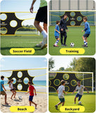 PodiuMax Soccer Goal Target Net with 10 Scoring Zones, 16x7 FT Adjustable Soccer Training Aide, Practice Shooting and Passing Accuracy, Portable Football Accessories