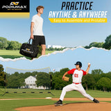 PodiuMax 16x10FT Barricade Backstop Net, All Ball Sports Barrier With Heavy-duty Steel Frame,Protective Net for Baseball, Lacrosse, Soccer, Basketball&More, Soccer Lacrosse Net for Backyard Park Field