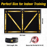 PodiuMax Soccer Training Mat, Football Training Mat with 1 Kick Back Trainer for Kids, Non-Slip Silent for Dribbling, Footwork, Agility, Soccer Training Equipment Indoor Outdoor