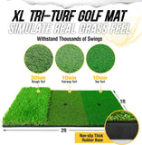 PodiuMax Golf Net, 10x7ft Golf Practice Net and Mat, Noise Reduce Target, 5 Balls, 4 Sandbags, Tee, Carry Bag, Hitting Nets for Backyard Garage, Indoor Driving Chiping, Gift for Men & Golfers