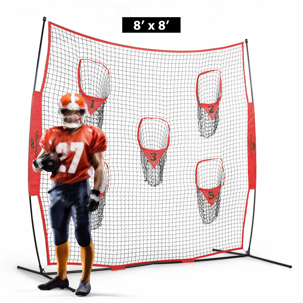 PodiuMax 8 x 8ft Football Trainer Throwing Net
