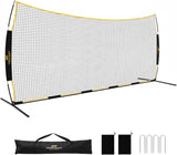 PodiuMax 16x10FT Barricade Backstop Net, All Ball Sports Barrier With Heavy-duty Steel Frame,Protective Net for Baseball, Lacrosse, Soccer, Basketball&More, Soccer Lacrosse Net for Backyard Park Field